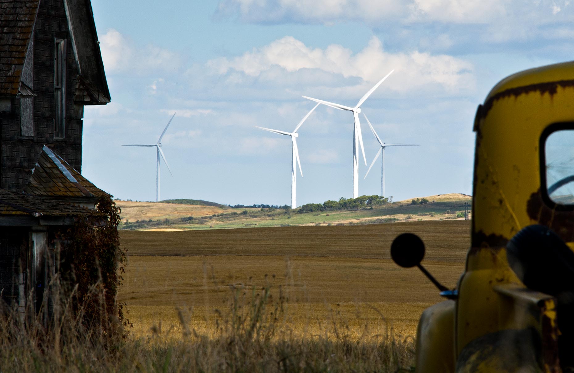 North Dakota wind turbines photographed by Fargo editorial photographer Dan Koeck.