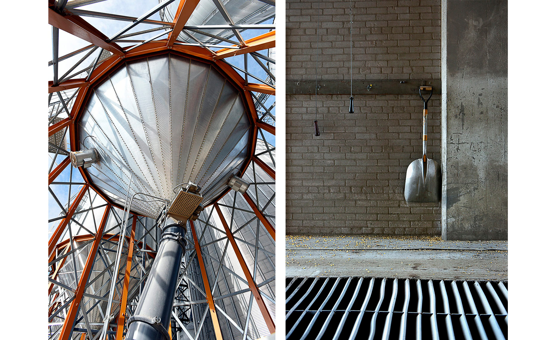 Photos of grain elevators by Fargo North Dakota commercial photographer Dan Koeck