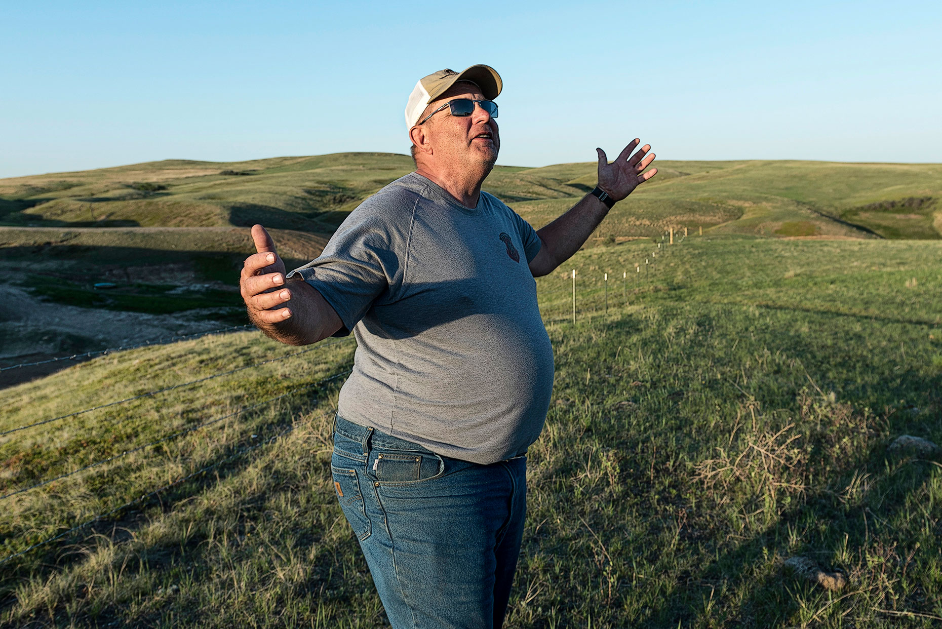 A photo of rancher Larry Novak taken by North Dakota photojournalist Dan Koeck