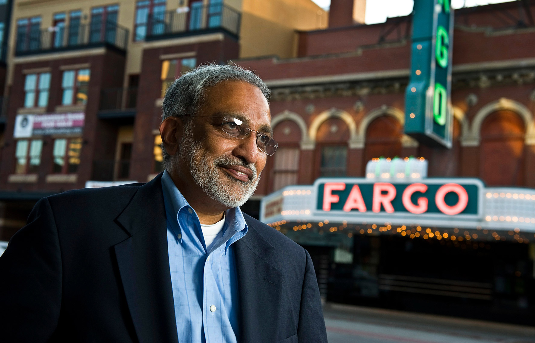 An environmental portrait taken on location in downtown Fargo, North Dakota by Fargo commercial photographer Dan Koeck