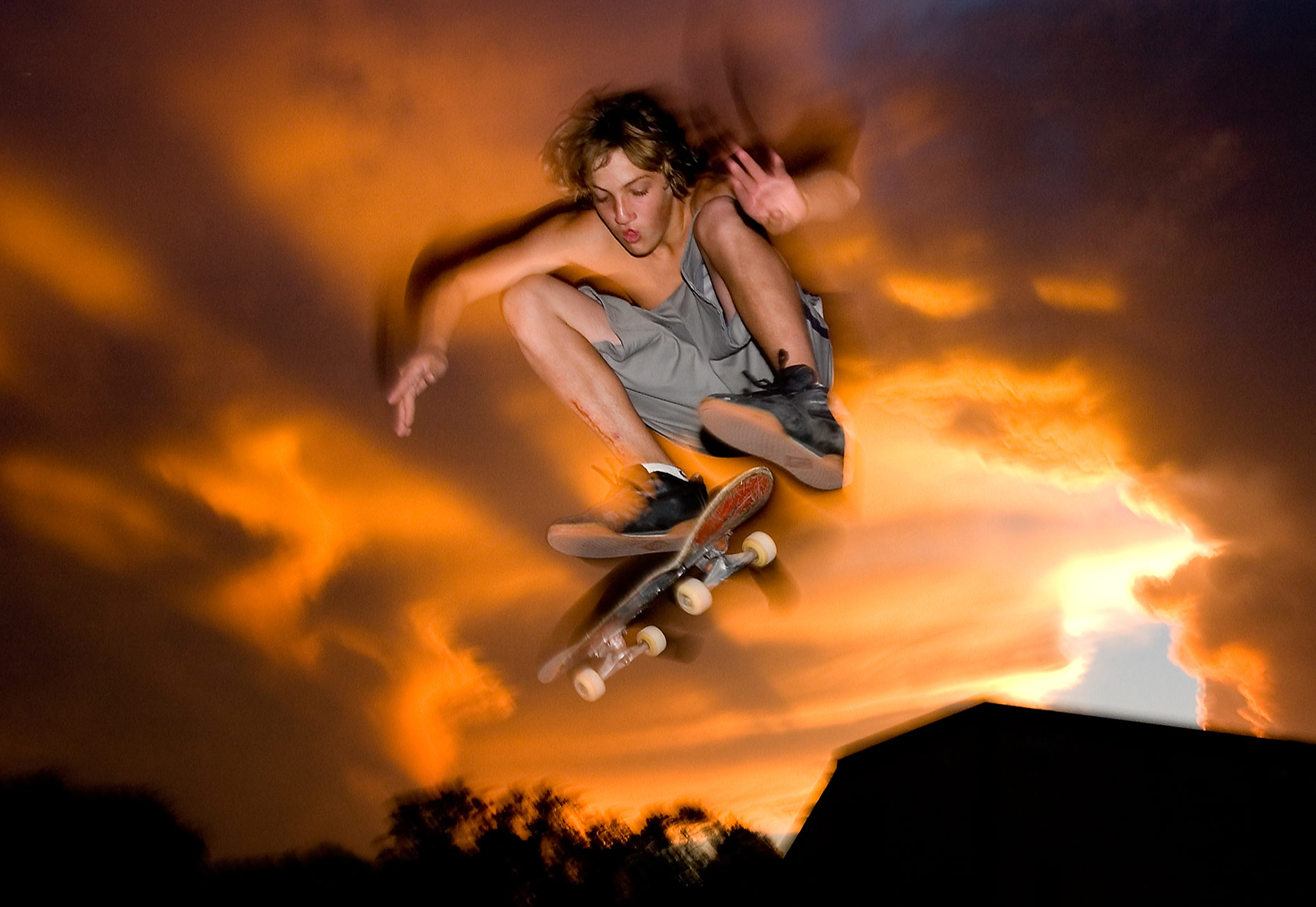 A skateboarder photographed by Fargo editorial photographer Dan Koeck